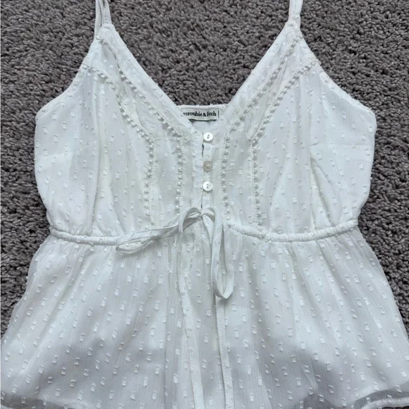 Abercrombie & Fitch Button-Through Lace Trim Cami - Picture 2 of 4